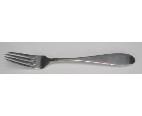 An Imperial Russian silver table fork, Vilno mark, maker Weglewski, 1836, 68gms, 2.18ozs