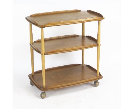 An Ercol Elm Three Tier Tea Trolley 