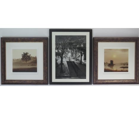 John Waterhouse, contemporary artist known for his sepia style atmospheric country scenes. Two limited edition prints, 'The R