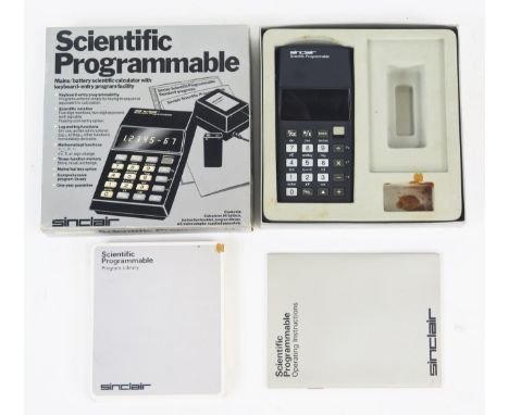 Sinclair Scientific Programmable Calculator - boxed with Program Library and manual 