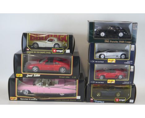 Maisto Special Edition 1/18th scale diecasts includes: Ferrari 348TS, Cadillac Eldorado Biarritz, Maisto 1/24 Porsche 911 Spe