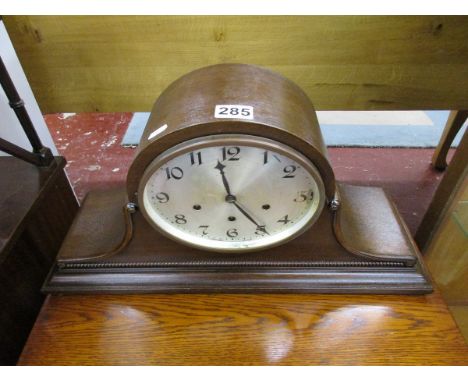Large Deco oak mantle clock