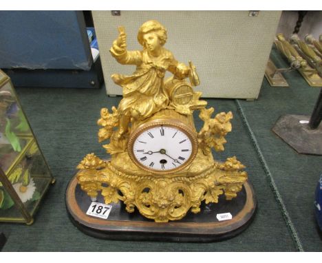French figure mantle clock A/F