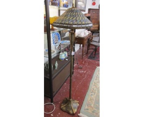 Standard lamp with Tiffany style shade