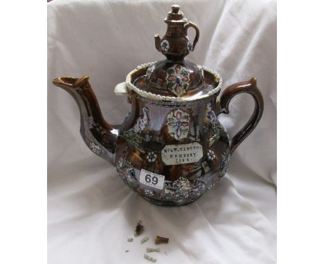 Large Bargeware teapot A/F