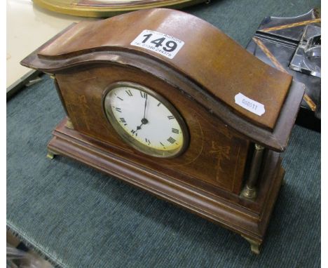 Edwardian inlaid mantle clock
