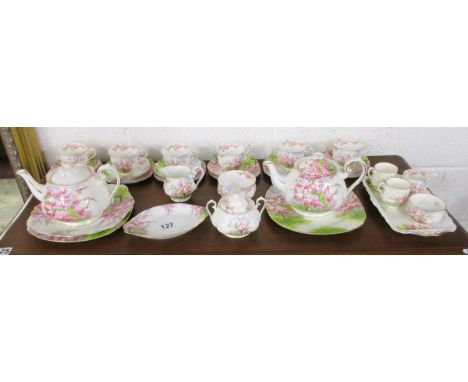 Royal Albert 'Blossom Time' tea serviceThe service appears to be in very good condition with no cracks, chips or breaks