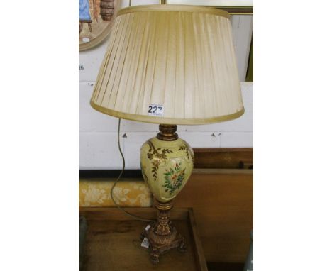 Ornate standard lamp with shade