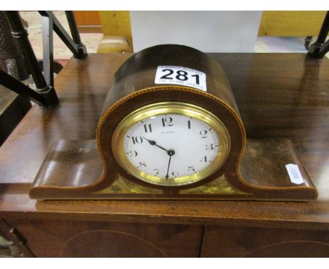 Small inlaid Edwardian mantle clock