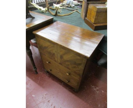 Victorian mahogany lift-top box commode