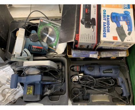 CASED, BOXED &amp; LOOSE POWER TOOLS &amp; ACCESSORIES to include a Bosch PKS46 circular saw, Powercraft example, Parkside ha