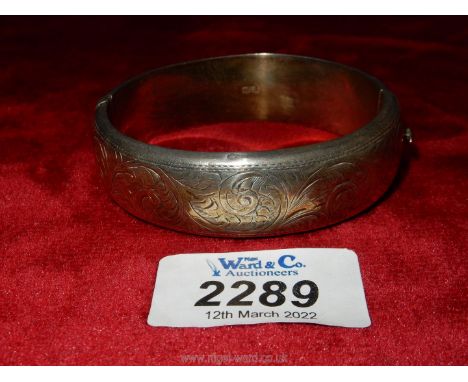 A Silver Bangle, Chester makers possibly Joseph Smith &amp; Son, 27.4 gm.