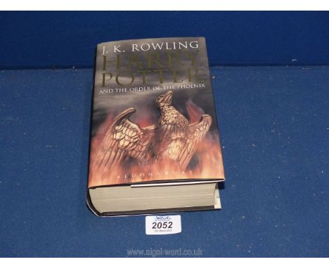 A first edition copy of Harry Potter and The Order of the Phoenix.