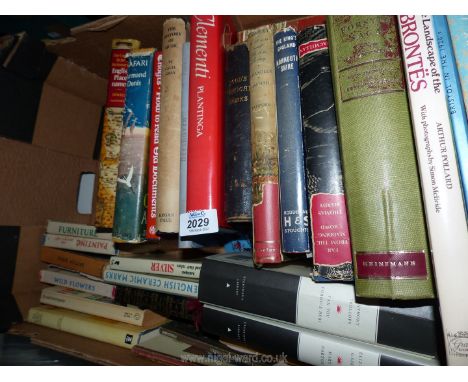 A box of books to include Far from the Madding Crowd by Thomas Hardy, English Ceramic Marks etc.