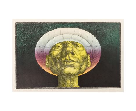HAUSNER, RUDOLF (1914-1995) "Adam wohlbehütet" 1969 Farblithographie, Probedrück, sig. und dat., HxB: 30/48 cm. Leichte Alter