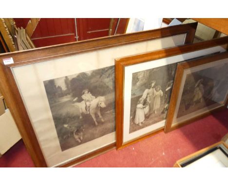 Arthur John Elsley (1860-1952) - Who's Turn First, monochrome print; together with two other late Victorian monochrome prints