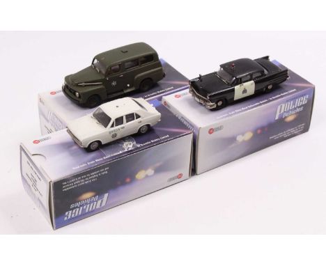 Lansdowne Models International Police Vehicles 1/43rd scale white metal boxed vehicle group, 3 examples to include IPV16 1952