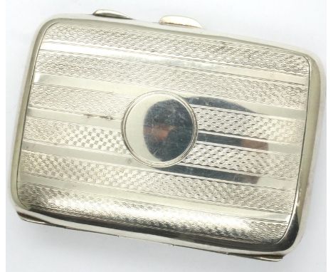 Hallmarked silver cigarette case, Birmingham assay, L: 80 mm, 36g. P&amp;P Group 1 (£14+VAT for the first lot and £1+VAT for 