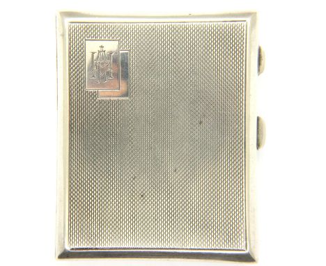 Hallmarked silver cigarette case, H: 90 mm, 94g. P&amp;P Group 1 (£14+VAT for the first lot and £1+VAT for subsequent lots) 