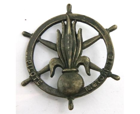 French Indochina period Foreign Legion 3rd Company 2nd Paratroop Regiment badge in silver. P&amp;P Group 1 (£14+VAT for the f