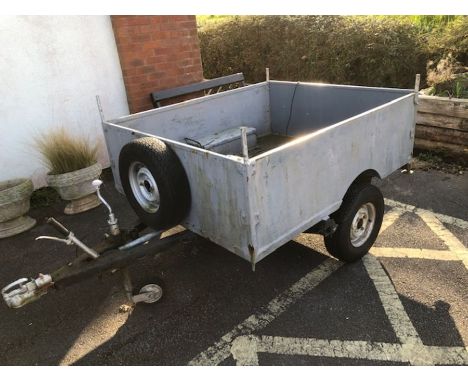 Car Trailer 127 x 153 x 46cm Good tyres, spare wheel, light board 