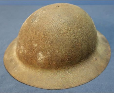 WWI British Somme battlefield relic state steel helmet 