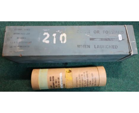US Navy Aircraft Float Light MK6 MOD3 and associated Maker Marine Location paper case casing (2) 