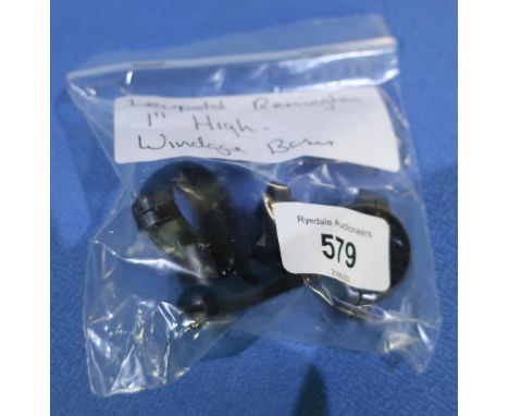 Pair of 1 inch high Leupold Remington Windage base scope ring mounts 