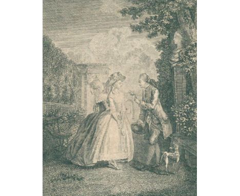 (Restif de la Bretonne,N.E.).: Tableaux de la vie ou les moeurs du dix-huitieme siecle. 2 Tle. in 1 Bd. Neuwied, Societe Typo