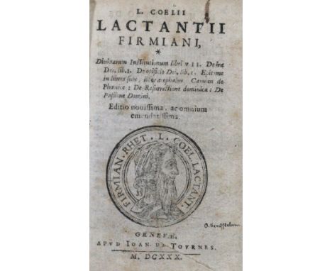 Lactantius,L.C.F.: Divinarum institutionum libri VII: De ira Dei, lib. 1.; De opificio Dei, lib. 1.; Epitome in libros suos, 