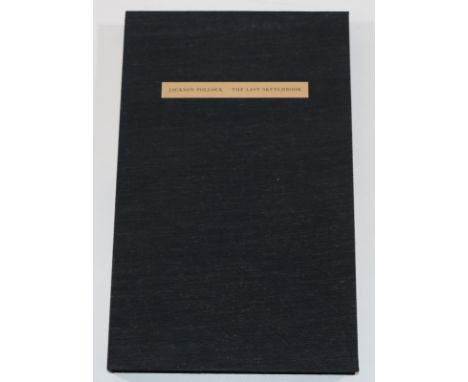 Pollock,J.: The Last Sketchbook. Introduction by William S. Lieberman. Text-Heftchen und fadengebundenes Faksimile des Skizze