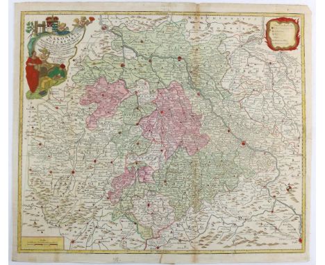 Sachsen.: "Saxoniae superioris praesertim electoralis circulus...". Altgrenz- u. flächenkolor. Kupferstichkarte bei C.Lotter,