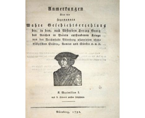 (Popp,F.).: Anmerkungen über die sogenannte Wahre Geschichtserzehlung der, in dem, nach Absterben Herzog Georg des Reichen in