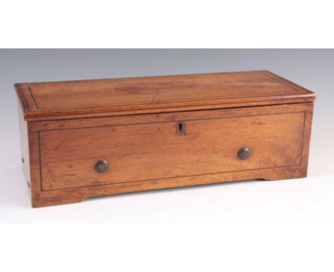 A MID 19th CENTURY SWISS KEY WOUND NICOLE FRERES FOUR AIRS CYLINDER MUSIC BOX NO. 34364 the walnut case with ebony string inl