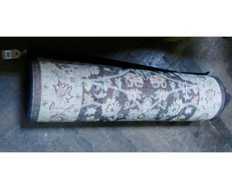 Cream and patterned carpet runner 