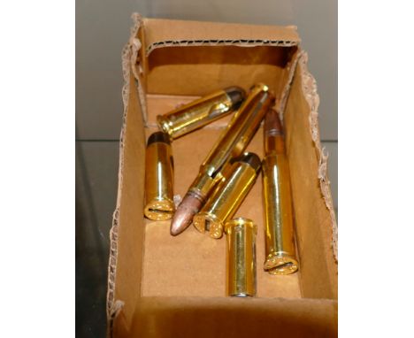 6 brass bullet pen knives 