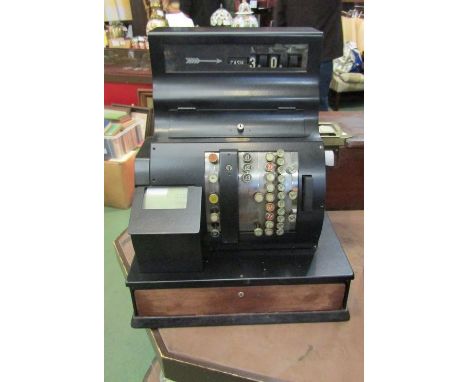An NCR Cash register, model 1016, serial No.3155086 (made in 1930), with keys and 2 spare paper rolls    