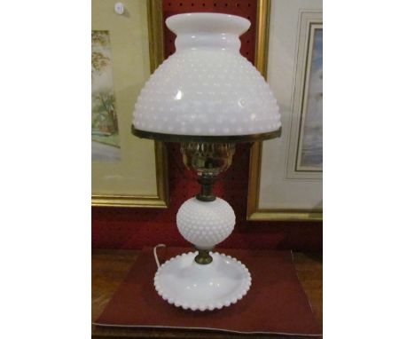 A vaseline glass oil lamp converted to electricity 