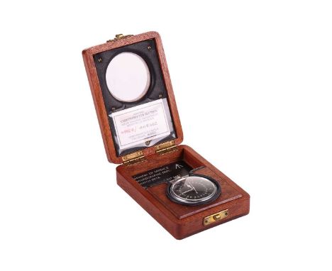 A WW2 Hamilton &amp; Co (4992B) Royal Airforce, Navigator's pocket watch with black Arabic dial and a centtral sweep second h
