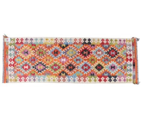 A Chobi kilim runner - 202 X 68cm. 