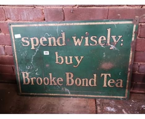VINTAGE METAL SIGN ADVERTISING BROOK BOND TEA