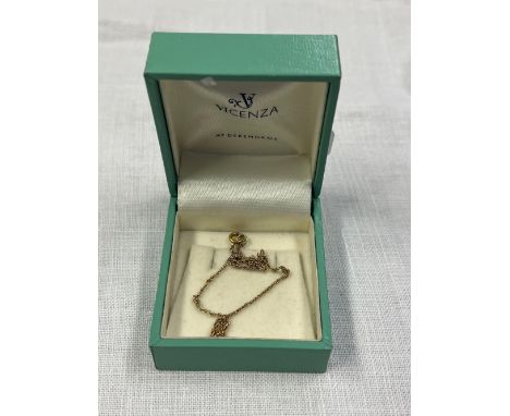 9ct GOLD CHAIN BRACELET 0.8g
