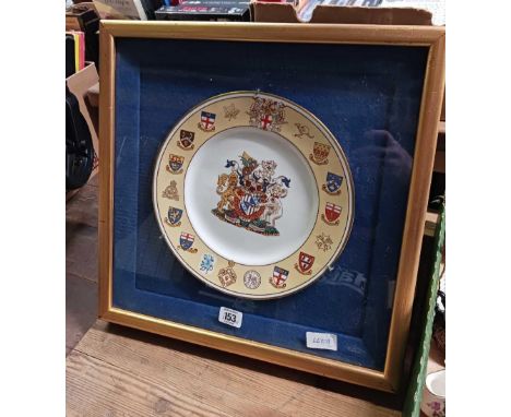FRAMED LORD MAYOR OF LONDON 1979-1980 PRESENTATION PLATE, SIR PETER DRURY HAGAGRESTON GADSDEN