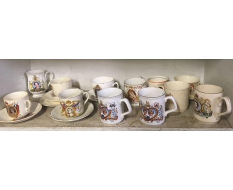 SHELF OF ROYAL COMMEMORATIVE WARE