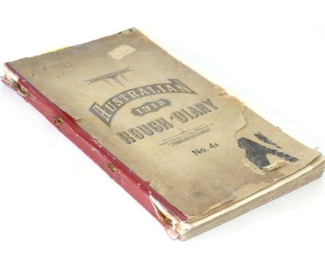 Australian Interest Australian Rough Diary, 1918, a manuscript diary believed to have been written by the personal assistant 