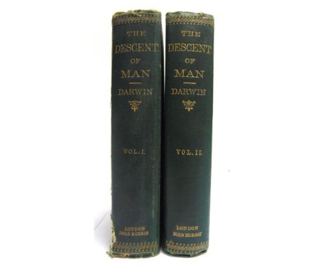 [SCIENCE &amp; TECHNOLOGY]. EVOLUTION  Darwin, Charles. The Descent of Man, and Selection in Relation to Sex, first edition, 