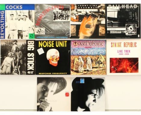 Ministry, Front Line Assembly And Other US Industrial Artists Vinyl Records. Includes: Big Stick - Drag Racing *(1986 12" Sin
