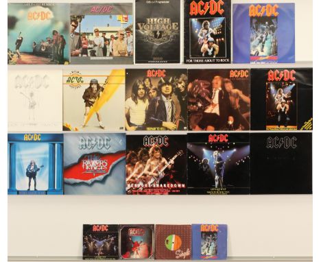 AC/DC LPs, EPs and Singles to include Highway To Hell (K 50628) - 1979 UK pressing - Very Good Plus in Good Plus sleeve (slig