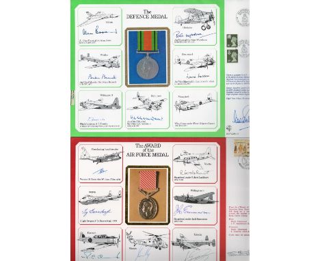 WW2. RAF Collection of 5 DM Medals Covers with some Fantastic Signatures. Appointment to the Excellent Order of the British E