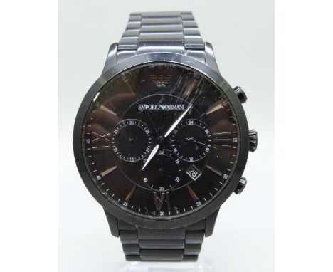 An Emporio Armani Chronograph wristwatch, 45mm including crown